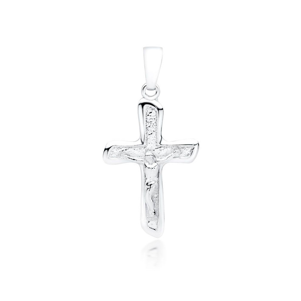 Krzyżyk srebrny z wizerunkiem Jezusa