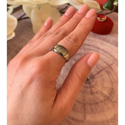 Srebrny pierścionek oksydowana