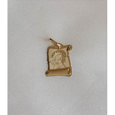 Medalik Matka Boska Częstochowska złoto 585